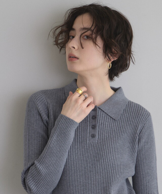 オフィシャルサイト限定】ポロニットロングワンピース