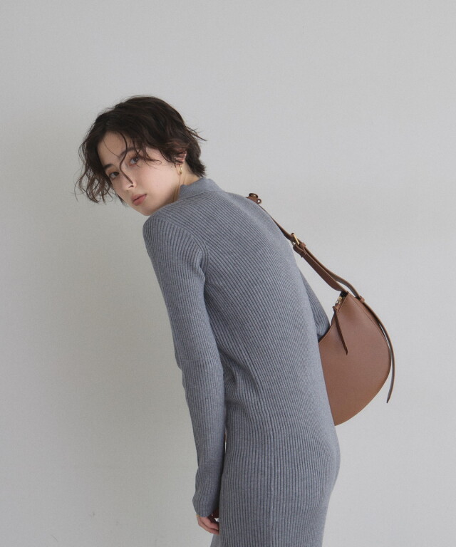 オフィシャルサイト限定】ポロニットロングワンピース オフィシャルサイト限定】ポロニットロングワンピース