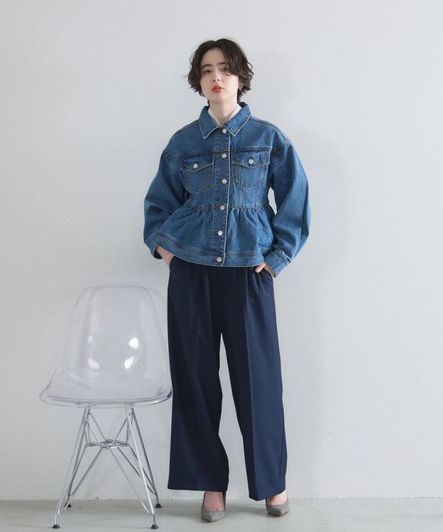 オフィシャルサイト限定】デニムペプラムジャケット