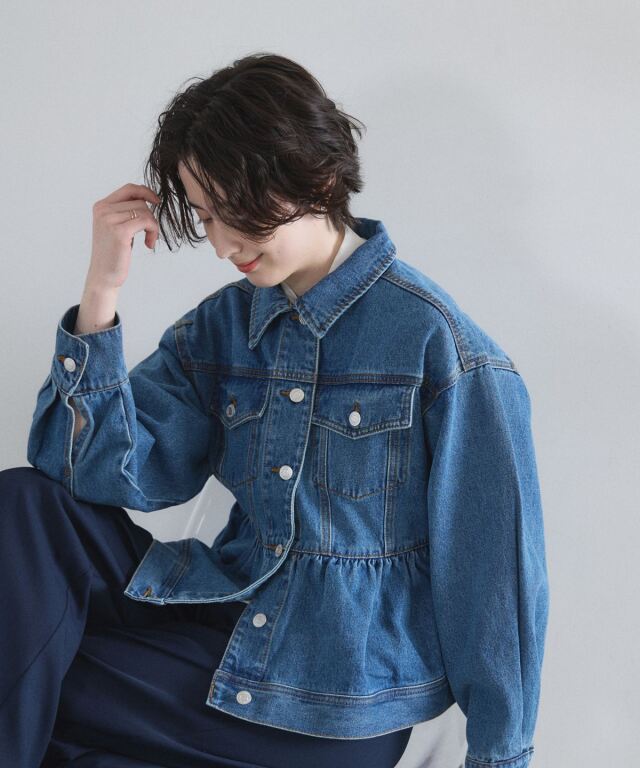 オフィシャルサイト限定】デニムペプラムジャケット