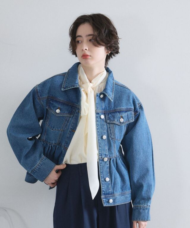 オフィシャルサイト限定】デニムペプラムジャケット