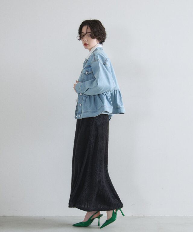 オフィシャルサイト限定】デニムペプラムジャケット