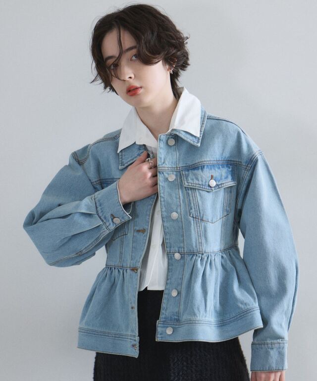 オフィシャルサイト限定】デニムペプラムジャケット