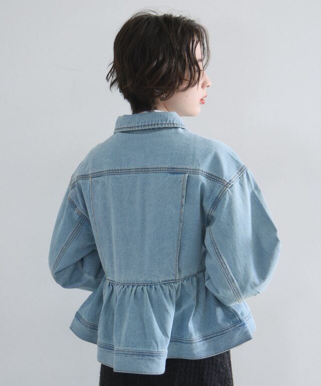 オフィシャルサイト限定】デニムペプラムジャケット