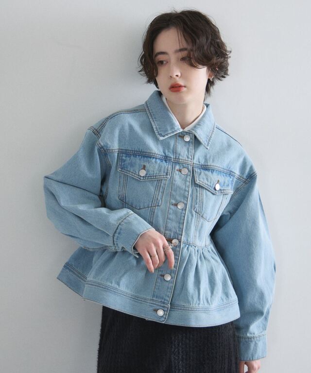 オフィシャルサイト限定】デニムペプラムジャケット