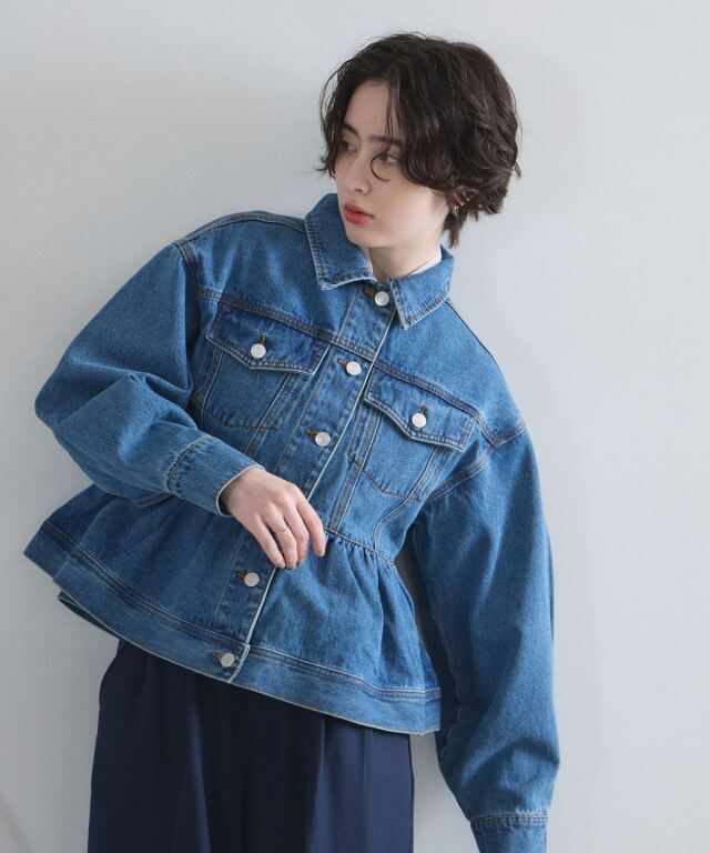 オフィシャルサイト限定】デニムペプラムジャケット