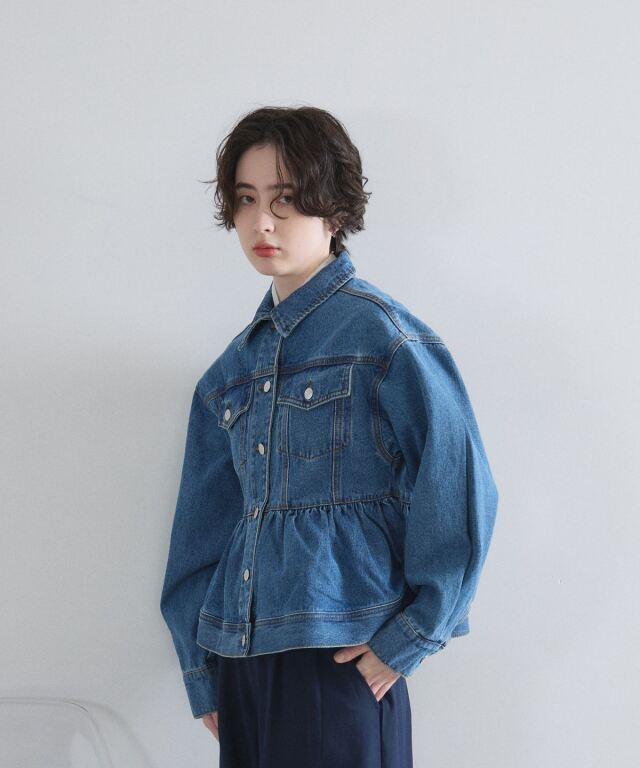 オフィシャルサイト限定】デニムペプラムジャケット