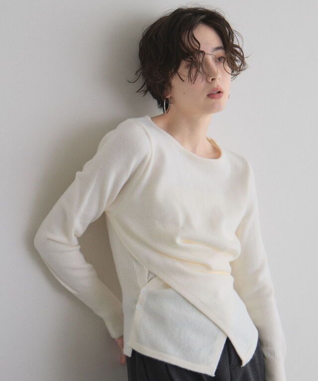 【オフィシャルサイト限定】クロスドレープデザインニット