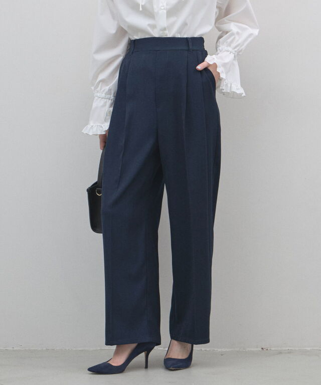 オフィシャルサイト限定】ツイルワイドストレートパンツ（セットアップ）