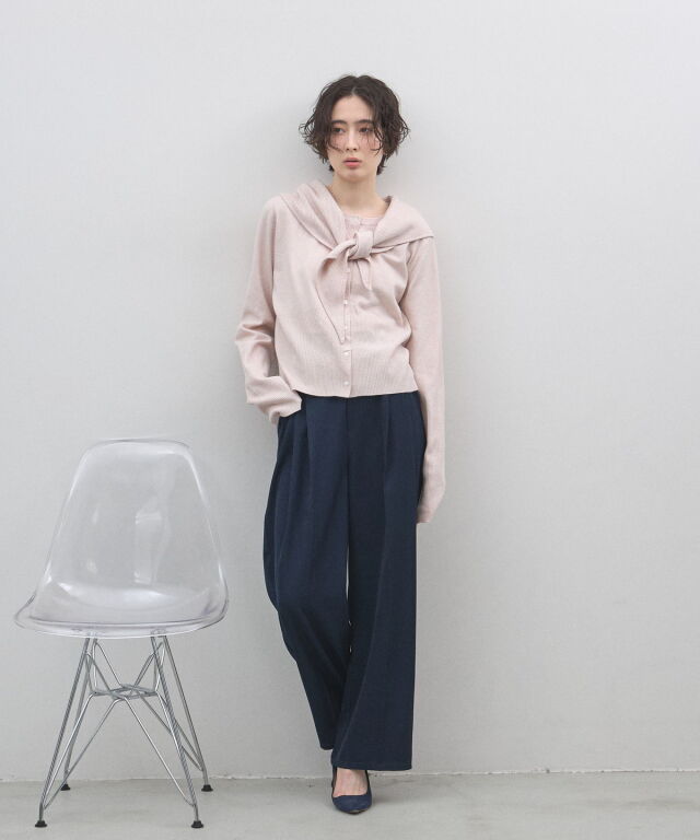 オフィシャルサイト限定】ツイルワイドストレートパンツ（セットアップ）