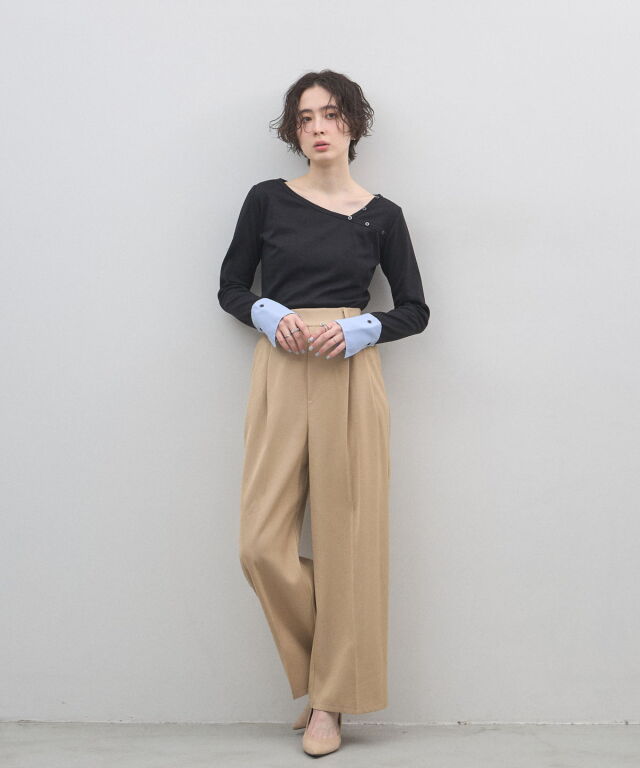 オフィシャルサイト限定】ツイルワイドストレートパンツ（セットアップ）