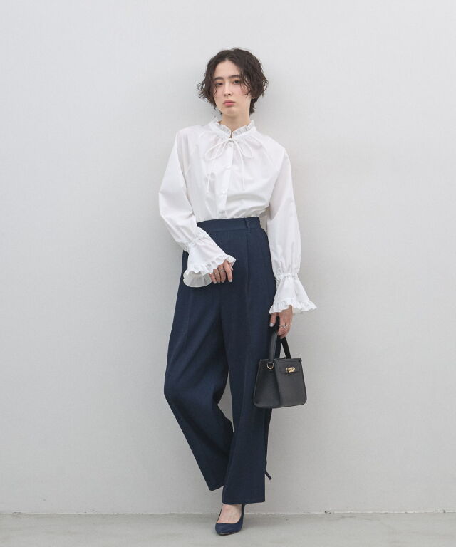 オフィシャルサイト限定】ツイルワイドストレートパンツ（セットアップ）