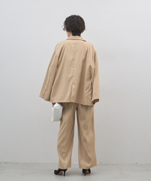 オフィシャルサイト限定】ツイルワイドストレートパンツ（セットアップ）