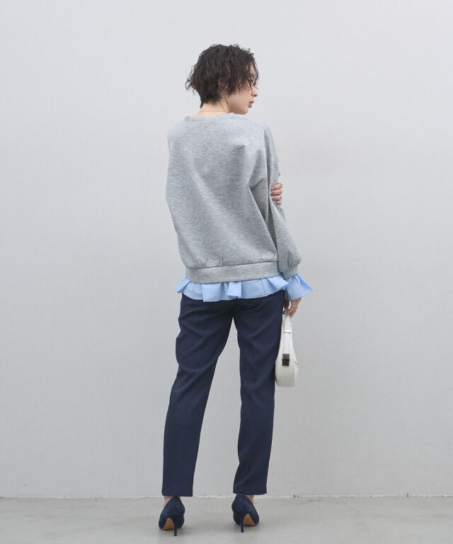 オフィシャルサイト限定】フリルヘムレイヤード風スウェット