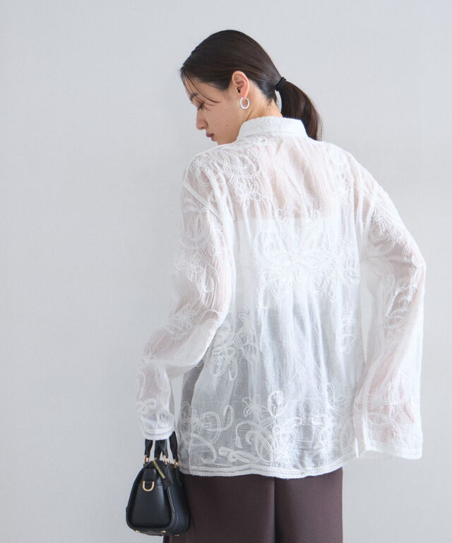 styling/ エンブロイダリーオーバーシャツジャケット 新品 styling/｜エンブロイダリーオーバーシャツジャケット | Rakuten