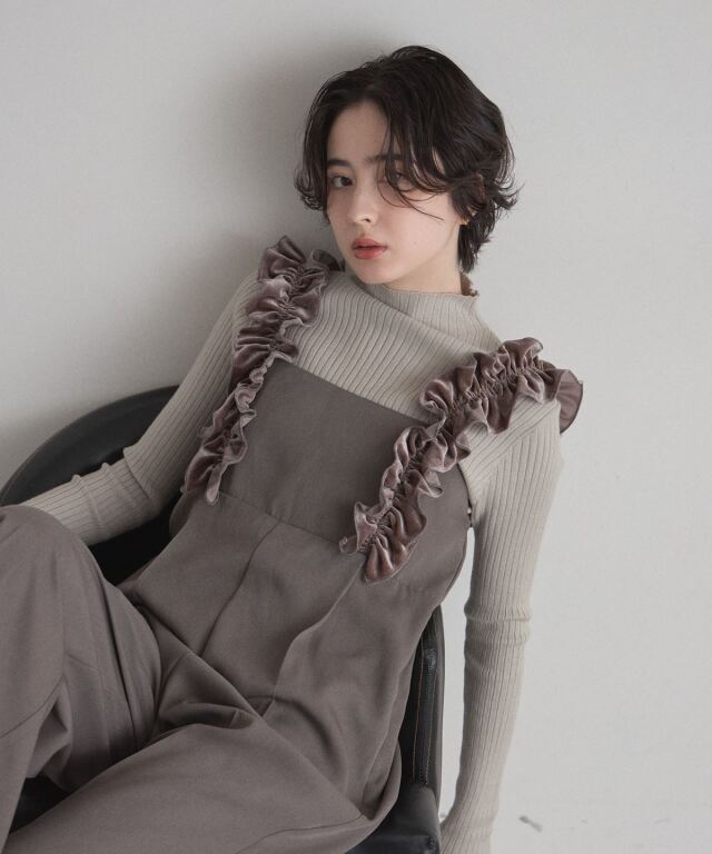 オフィシャルサイト限定】ベロアフリルオールインワン