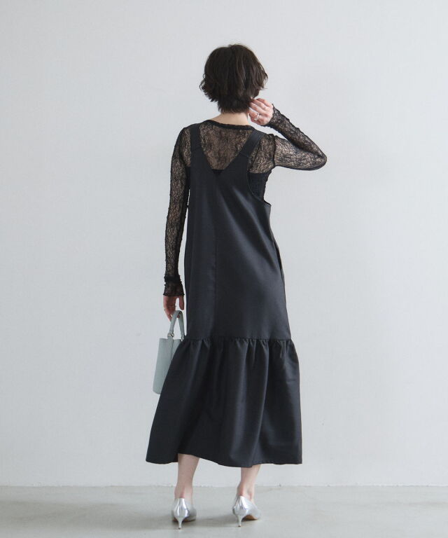 Yue ブラック レース ジップアップ　現販売品 STREACH LACE PULLOVER(S Black): Yohji Yamamoto｜THE SHOP YOHJI