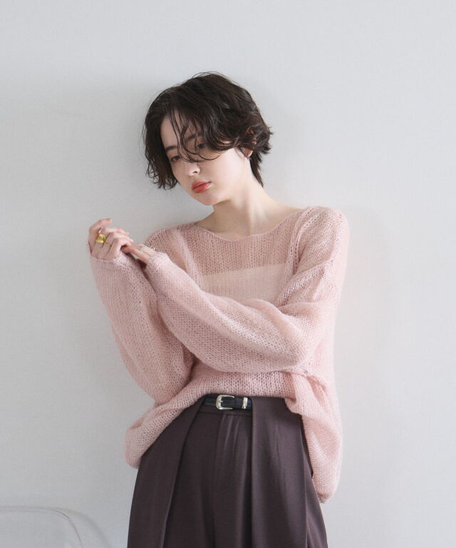 オフィシャルサイト限定】モヘアタッチローゲージシアーニット