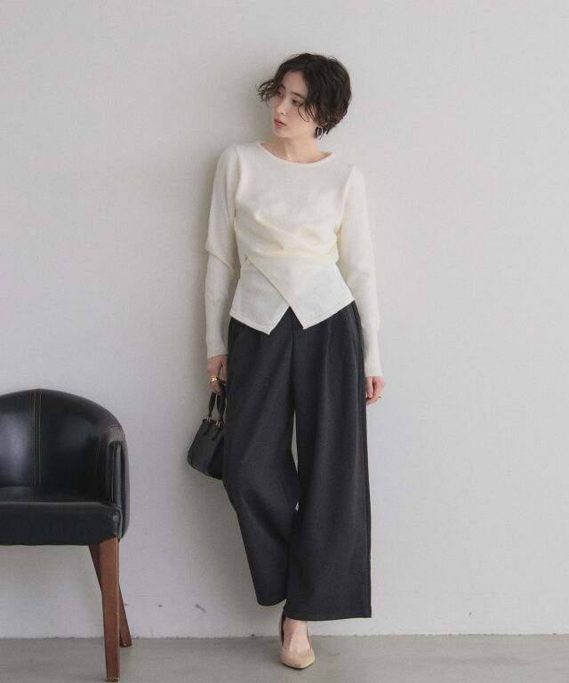 オフィシャルサイト限定】ツータックワイドパンツ