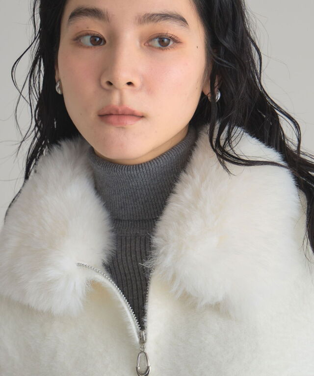 オフィシャルサイト限定】ファー×ニットZIPベスト