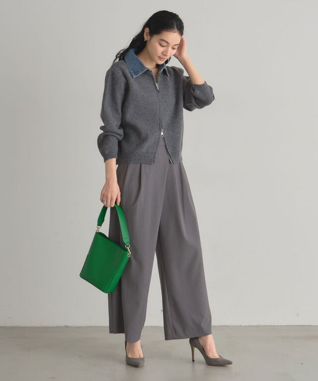 オフィシャルサイト限定】デニムニットWZIPカーディガン
