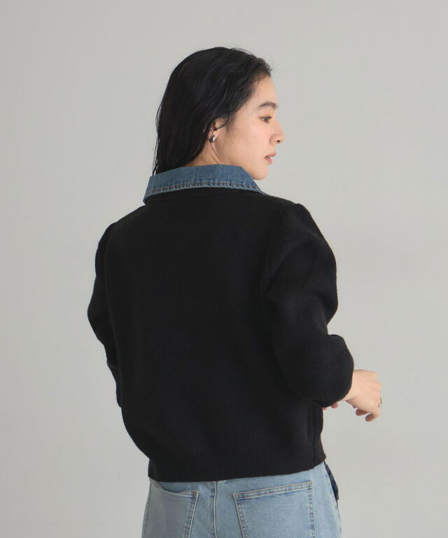 オフィシャルサイト限定】デニムニットWZIPカーディガン