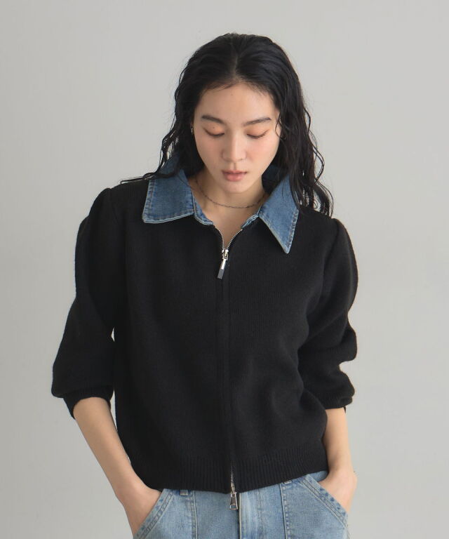 オフィシャルサイト限定】デニムニットWZIPカーディガン