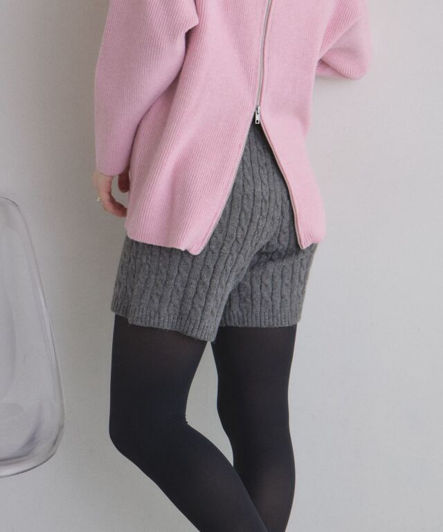 オフィシャルサイト限定】ケーブルニットショートパンツ