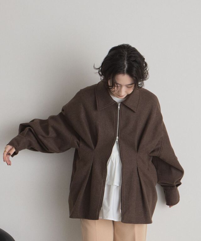 オフィシャルサイト限定】ウエストタックフェイクウールコート