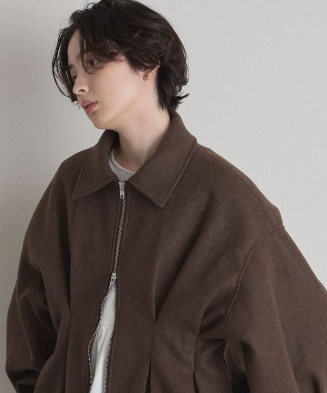 オフィシャルサイト限定】ウエストタックフェイクウールコート