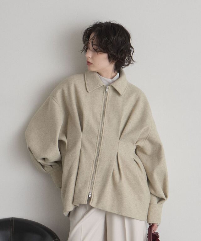 オフィシャルサイト限定】ウエストタックフェイクウールコート