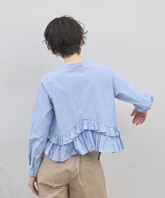 オフィシャルサイト限定】イレヘムフリルストライプブラウス