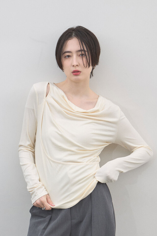 レーススリーブブラウス