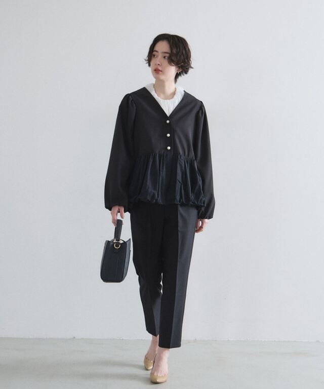 オフィシャルサイト限定】バルーンペプラムジャケット