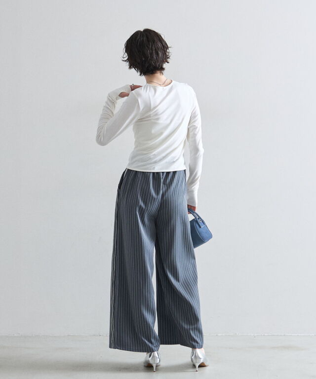 【saki】House on the Hill ストライプパンツ、レギンス ストライプドッキングラインパンツ（セットアップ）