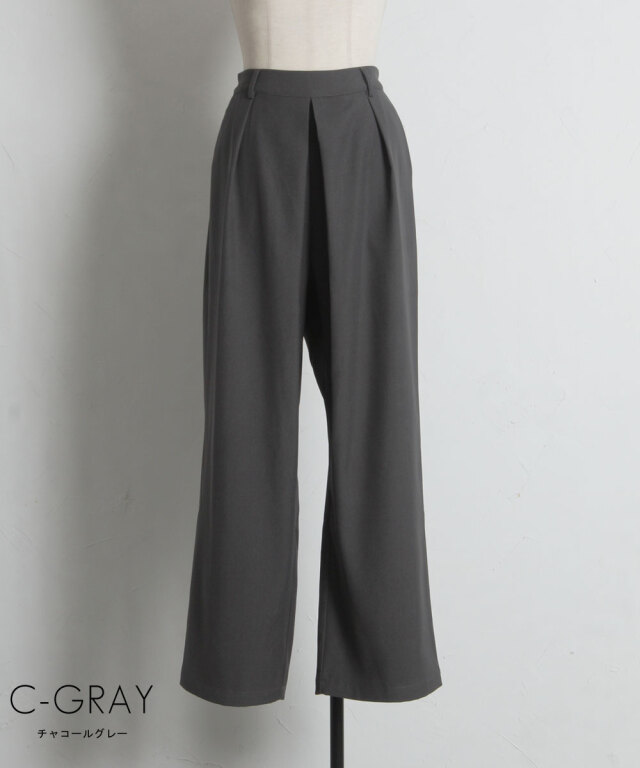 オフィシャルサイト限定】美脚タックパンツ（セットアップ可能）
