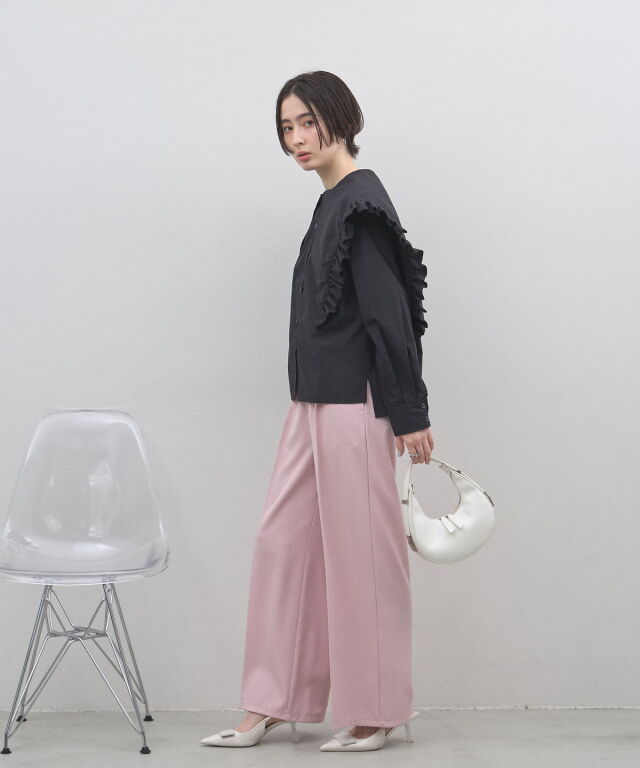 オフィシャルサイト限定】前後2WAYビッグフリルカラーシャツ