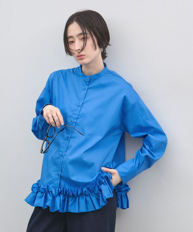 オフィシャルサイト限定】フリルヘムAラインシャツ