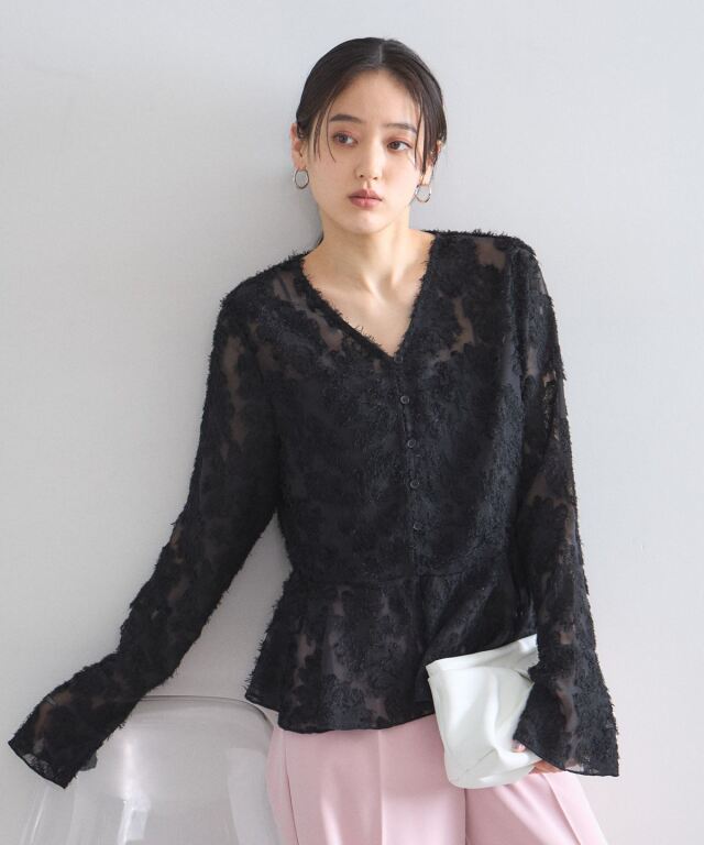 シアージャガードペプラムブラウス（セットアップ可能）