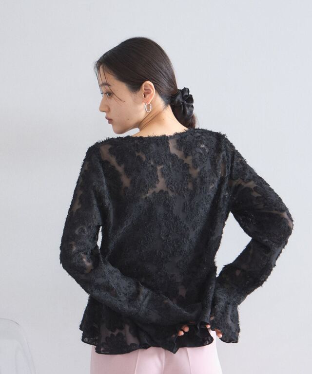 シアージャガードペプラムブラウス（セットアップ可能）