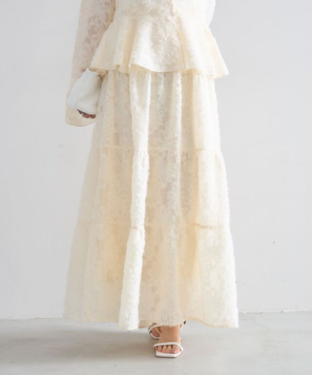 シアージャガードティアードスカート（145-203785とセットアップ可能）