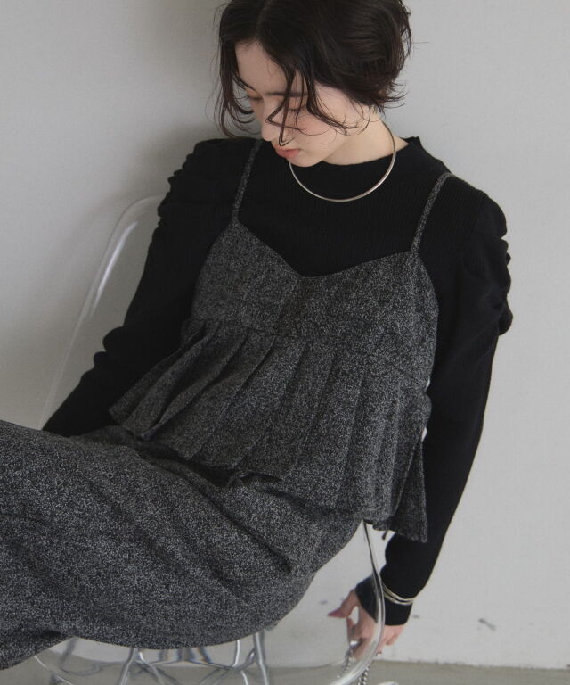 オフィシャルサイト限定】ツイードプリーツビスチェオールインワン