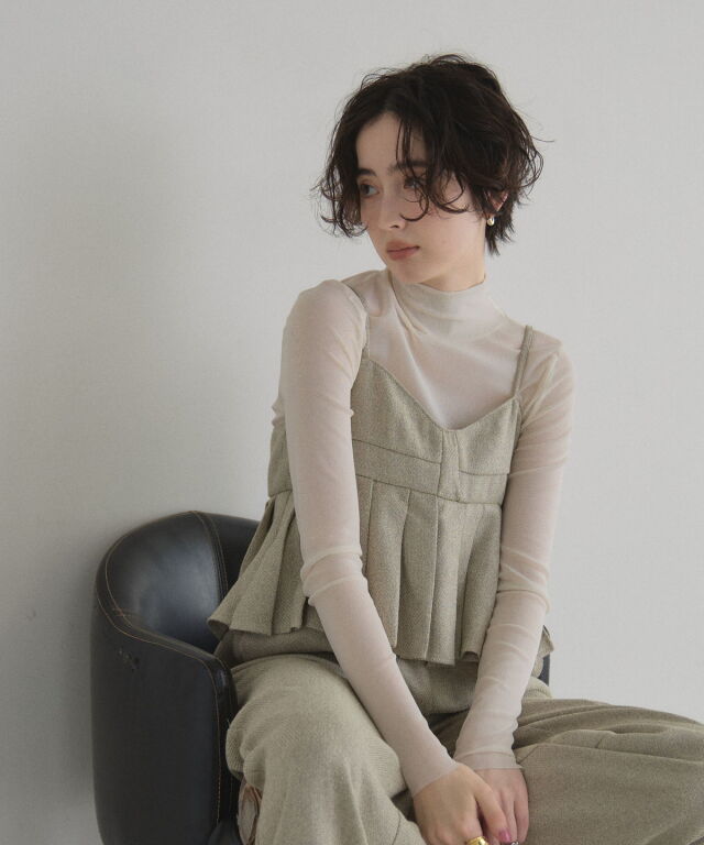 オフィシャルサイト限定】ツイードプリーツビスチェオールインワン