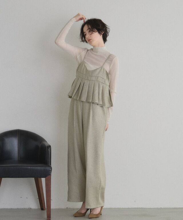 オフィシャルサイト限定】ツイードプリーツビスチェオールインワン