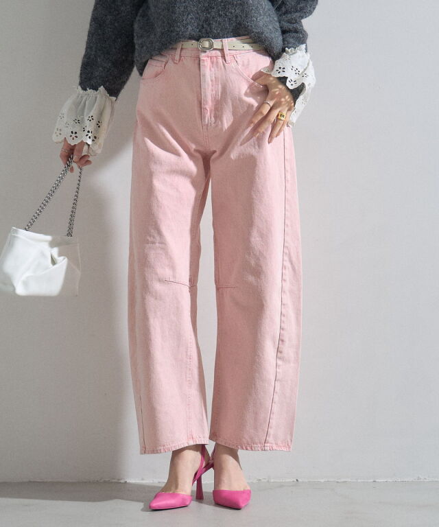 オフィシャルサイト限定】カラーデニムバレルレッグパンツ