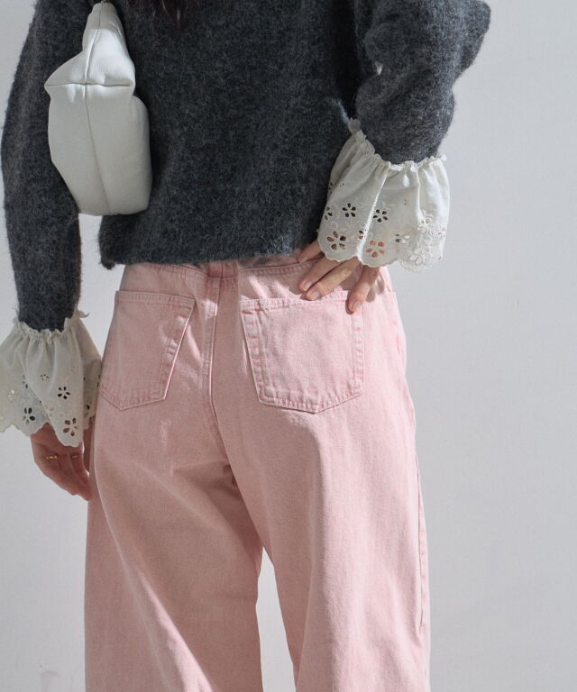 オフィシャルサイト限定】カラーデニムバレルレッグパンツ