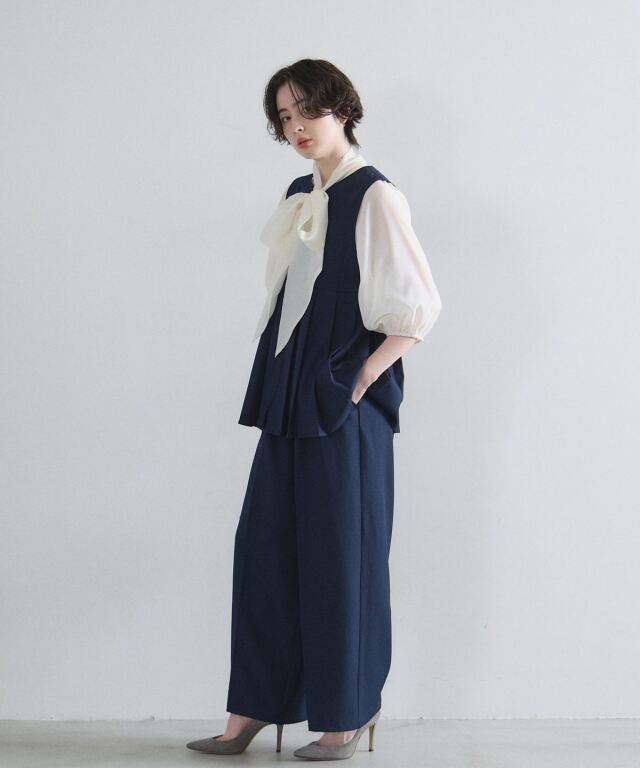 オフィシャルサイト限定】タックワイドパンツ（セットアップ可能）