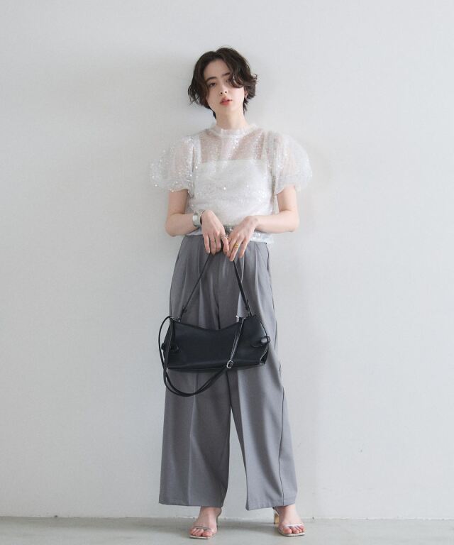 オフィシャルサイト限定】タックワイドパンツ（セットアップ可能）