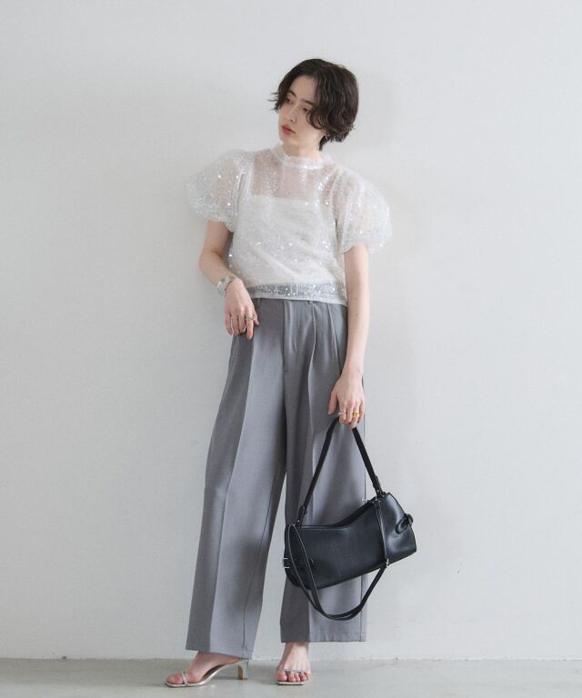 オフィシャルサイト限定】タックワイドパンツ（セットアップ可能）