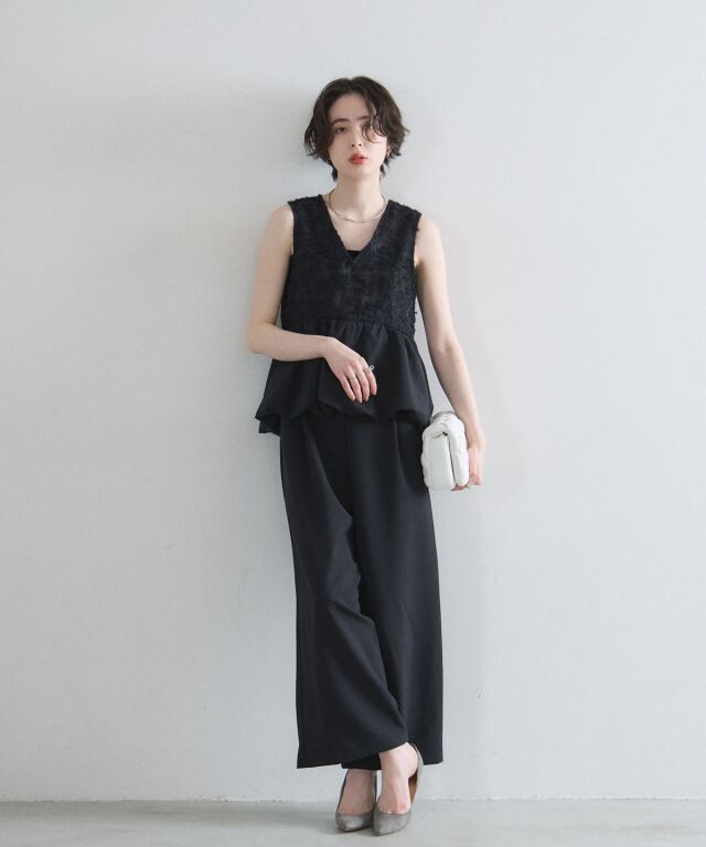 【オフィシャルサイト限定】ペプラムバルーンオールインワン